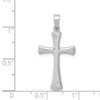 Rhodium-Plated 925 Sterling Silver Cross Pendant QC8163