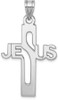 925 Sterling Silver Jesus Cross Extra Large Pendant