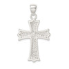 925 Sterling Silver Polished Filigree Cross Pendant