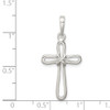 925 Sterling Silver Polished Cross Pendant QC6640