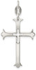 925 Sterling Silver Polished Cross Pendant QC7244