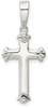 925 Sterling Silver Polished Cross Pendant QC7249