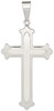 925 Sterling Silver Polished Cross Pendant QC7258