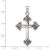 925 Sterling Silver Fleur De Lis Cross Pendant QC4316