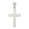 925 Sterling Silver Textured, Brushed and Polished Latin Cross Pendant QC8175