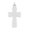 Rhodium-Plated 925 Sterling Silver Polished and Satin Cross Pendant