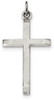 925 Sterling Silver Polished and Textured Cross Pendant QC9052