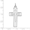 Rhodium-Plated 925 Sterling Silver Latin Cross Pendant QC5855