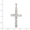 925 Sterling Silver Diamond-Cut Cross Pendant QC480