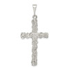 925 Sterling Silver Diamond-Cut Cross Pendant QC480