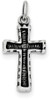 925 Sterling Silver Antiqued Cross Pendant QC5269