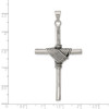 925 Sterling Silver Antiqued Cross Pendant QC6608