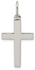 925 Sterling Silver Polished Cross Pendant QC5831