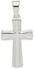 925 Sterling Silver Polished Cross Pendant QC7220