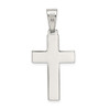 925 Sterling Silver Polished Cross Pendant QC7224