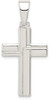 925 Sterling Silver Polished Cross Pendant QC7299