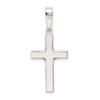 925 Sterling Silver Polished and Textured Crucifix Pendant QC9096