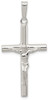 925 Sterling Silver Polished Hollow Crucifix Cross Pendant QC8279