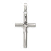 925 Sterling Silver Polished Hollow Crucifix Cross Pendant QC8279