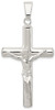 925 Sterling Silver Polished Hollow Crucifix Cross Pendant QC8281