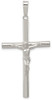 925 Sterling Silver Polished Hollow Crucifix Pendant QC8277