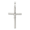 925 Sterling Silver Polished Hollow Crucifix Pendant QC8277