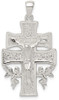 925 Sterling Silver Polished Mini Caravaca Crucifix Pendant