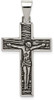 925 Sterling Silver Antiqued and Textured Crucifix Pendant