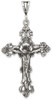 925 Sterling Silver Antiqued Crucifix Pendant QC7348