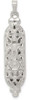 925 Sterling Silver Fancy Mezuzah Pendant QC5931