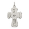 925 Sterling Silver Antiqued Cross Pendant QC3467