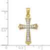 10k Yellow Gold Cubic Zirconia Cross Pendant 10C1141