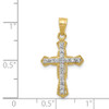10k Yellow Gold Cubic Zirconia Cross Pendant 10C1319