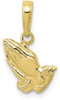 10k Yellow Gold Praying Hands Pendant