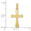10k Yellow Gold Polished Beveled Cross with Round Tips Pendant 10k8523