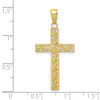 10k Yellow Gold Rope Cross Pendant