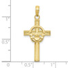 10k Yellow Gold Polished Claddagh Cross Pendant