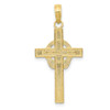 10k Yellow Gold Polished Claddagh Cross Pendant