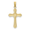 10k Yellow Gold Diamond-Cut Marquise-Shape Cross Pendant