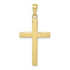 10k Yellow Gold Polished Beveled Cross Pendant