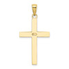 10k Yellow Gold Polished Beveled Cross Pendant