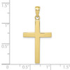 10k Yellow Gold Polished Beveled Cross Pendant
