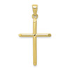 10k Yellow Gold Tubular Cross Pendant 10D1660