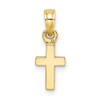 10k Yellow Gold Polished Mini Cross Pendant