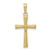 10k Yellow Gold Diamond-Cut X Cross Pendant