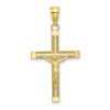 10k Yellow Gold Polished and Textured Detailed Crucifix Pendant
