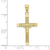 10k Yellow Gold Polished and Textured Detailed Crucifix Pendant