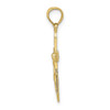 10k Yellow Gold with Arrow Pointed Ends Crucifix Pendant