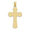 10k Yellow Gold Polished and Textured Crucifix Pendant