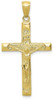 10k Yellow Gold INRI Crucifix Pendant 10C4339